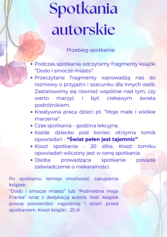 Spotkanie wokół książki "Dodo i smocze miasto".
